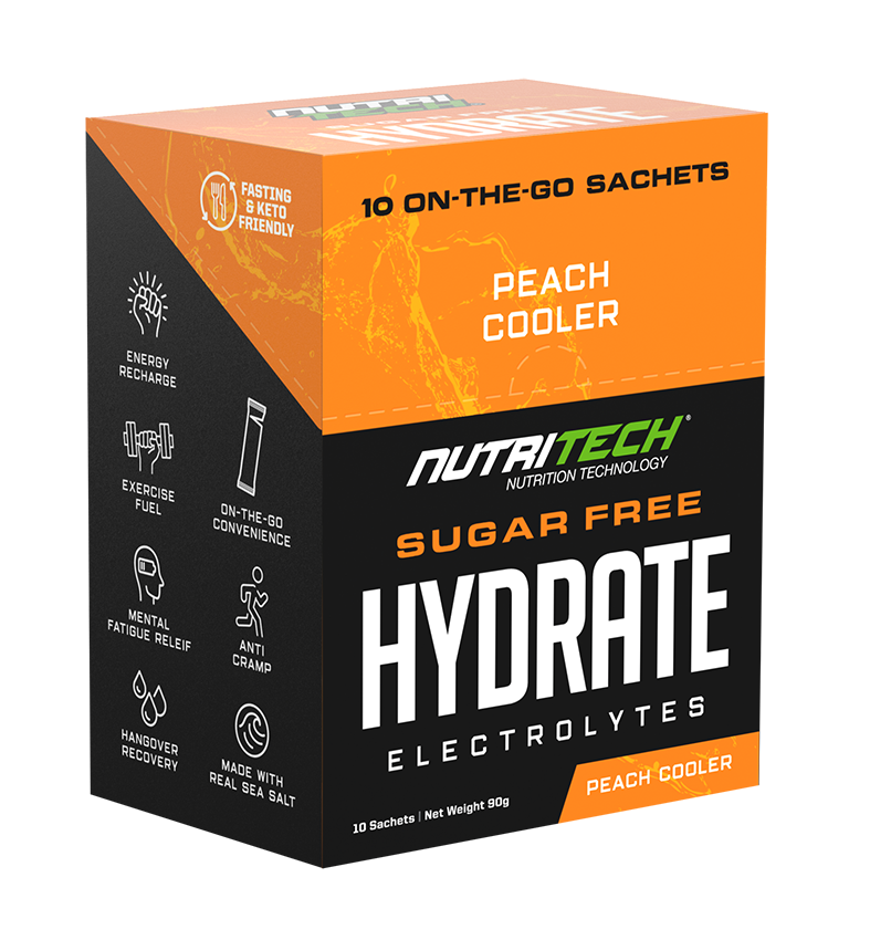 Nutritech Hydrate Electrolytes Peach Cooler 10 x 9g Sachet
