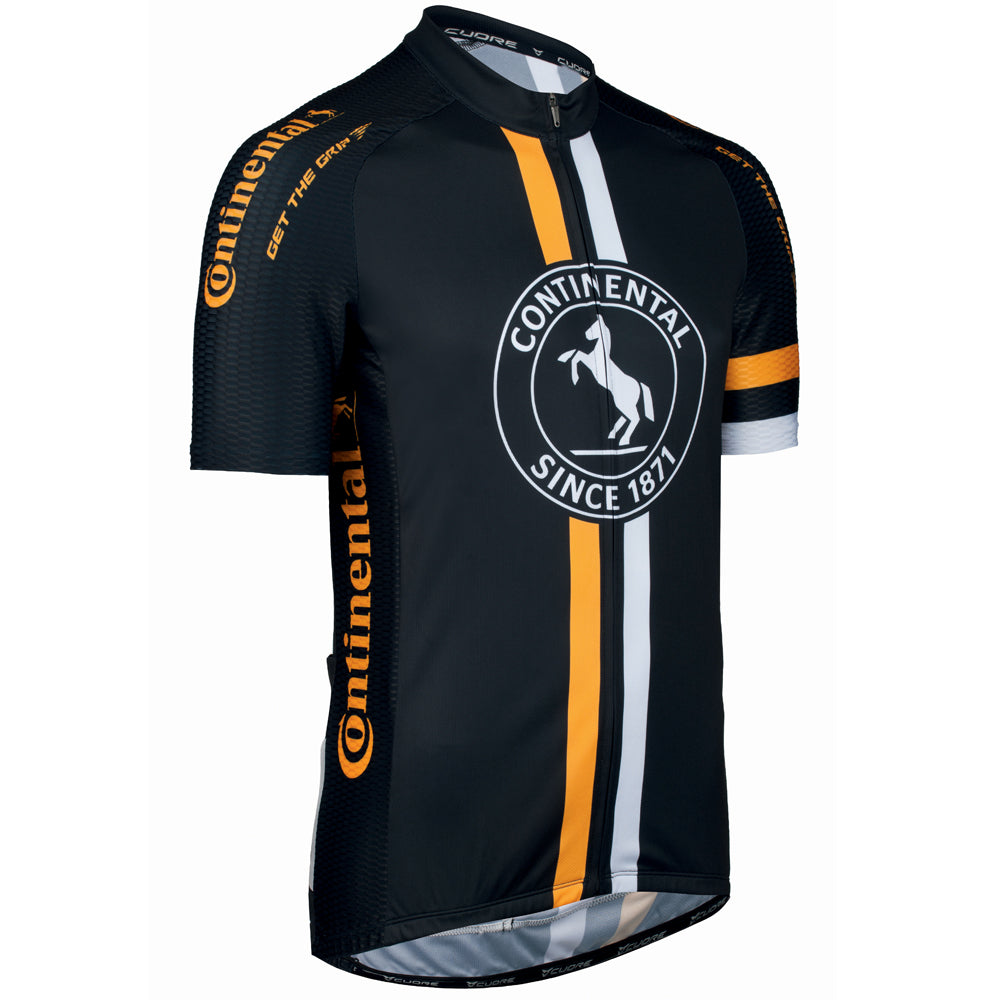 CONTI CYCLING JERSEY BLACK/YELLOW SMALL