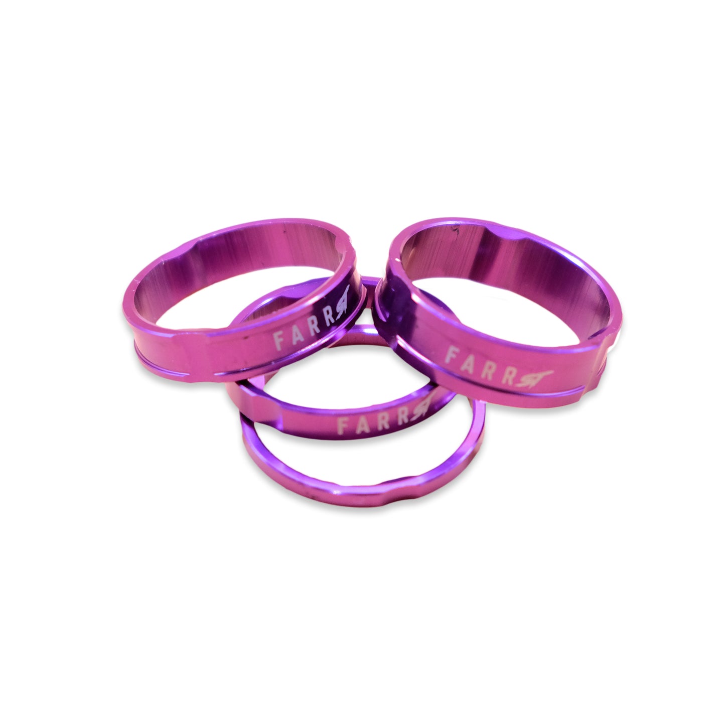 HEADSET SPACERS ALLOY 4PC PURPLE