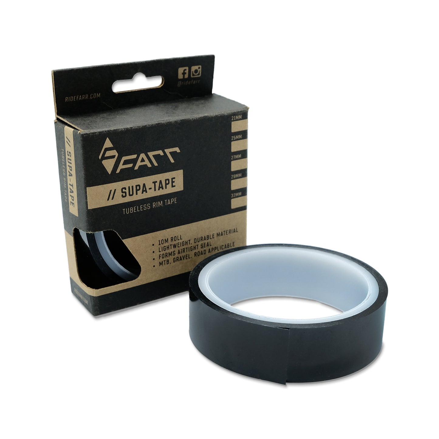 FARR SUPA-TAPE STD BLK 27MM/10M