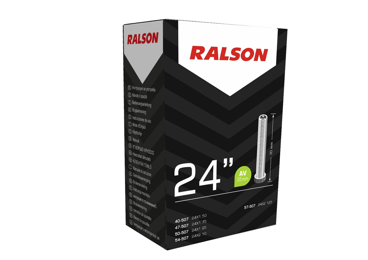 Ralson Butyl Tube | 24 inch x 1.75 / 2.25 | AV 35mm Full Thread