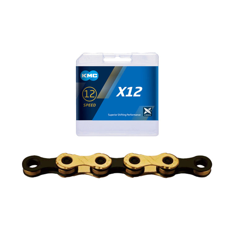 CHAIN KMC 12 SPEED X12 GOLD/BLACK