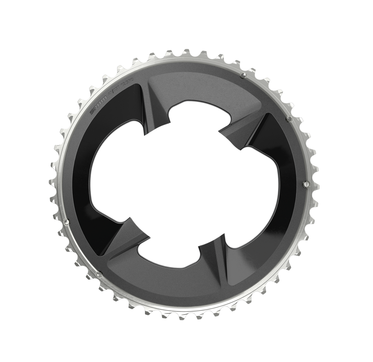 SRAM Rival Road Chainring 46T 107BCD 2x12 Black with Cover Plate