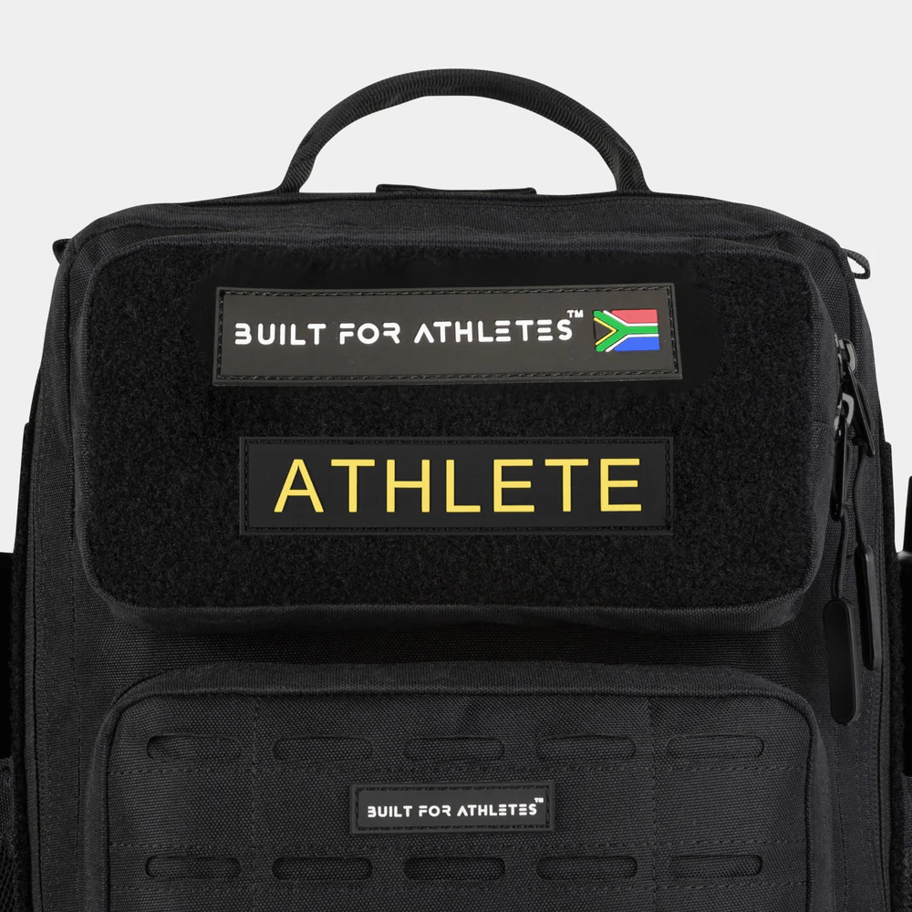 Athlete Patch Black Back & Yellow Text