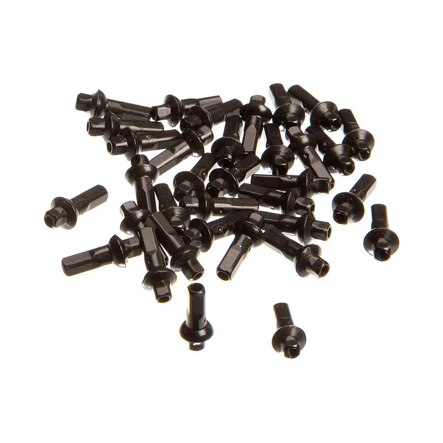 Sapim Double Square Polyax Spoke Nipple | Black | 2.00 x 16mm | Brass