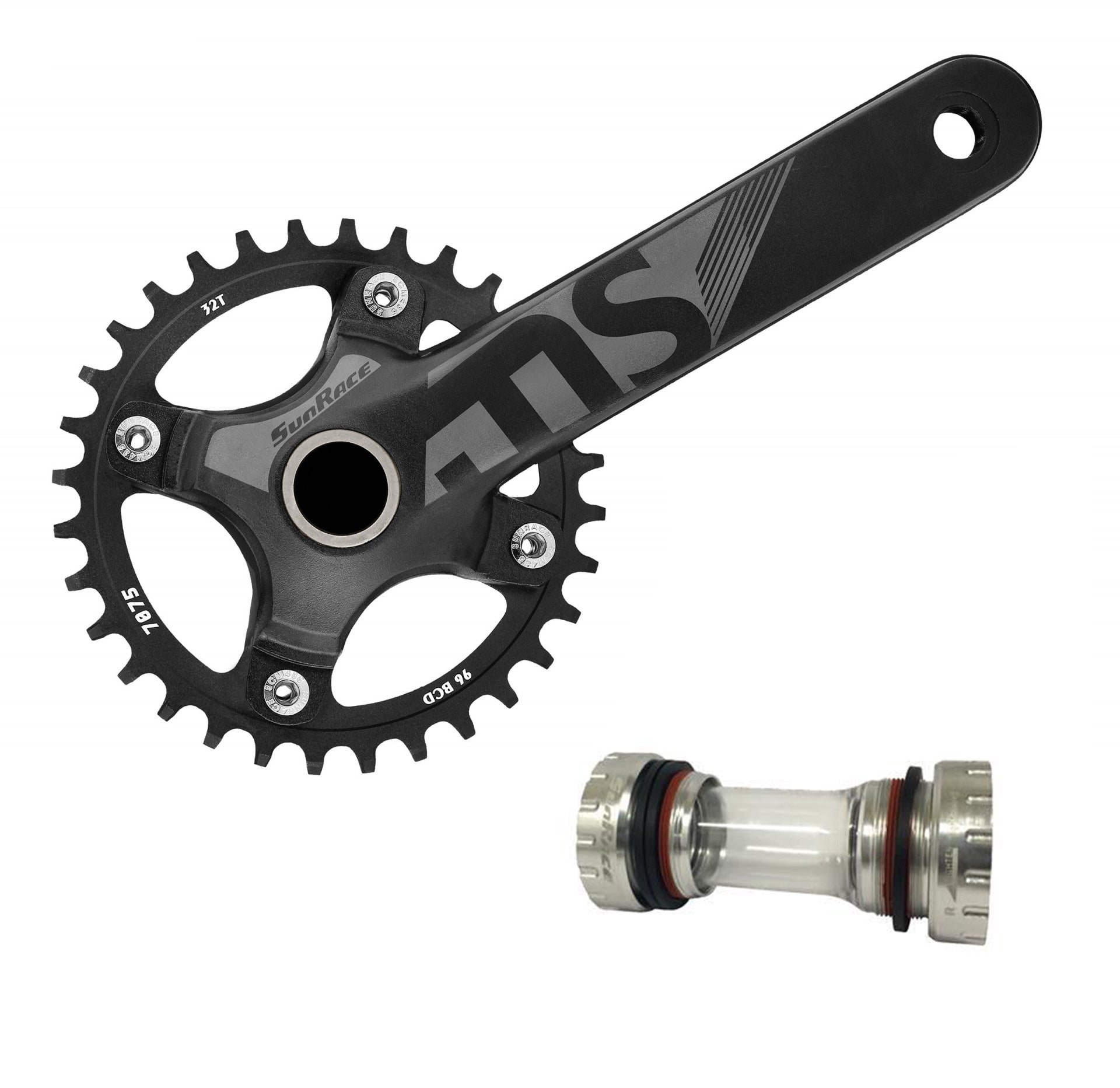 Chainwheel Sunrace Narrow Wide 12 speed 175mm, 34T W/BB (FCMS0V.L0DE.0S1.BX)