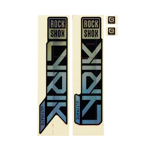 RockShox Lyrik Ultimate Decal Kit 27.5in/29in Gloss Rainbow Foil for High Gloss Black (2023+)