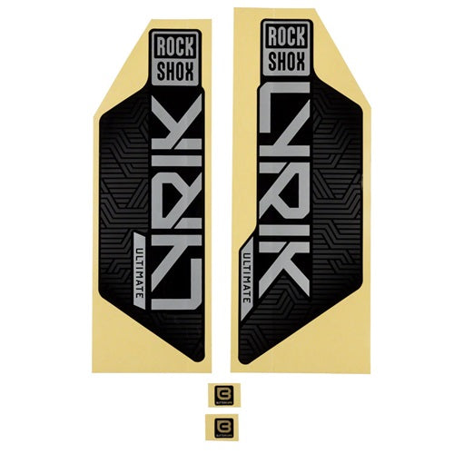 RockShox Lyrik Ultimate Flight Attendant Decal Kit 27.5in/29in Matte Silver Foil for Gloss Black (2023+)