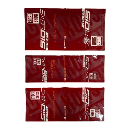 RockShox SIDLuxe Decal Kit Red/White Gen-A