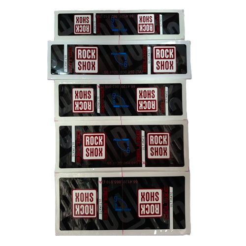 RockShox Deluxe Decal Kit Red/White Gen-C