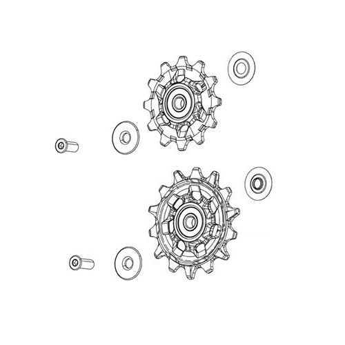 SRAM Eagle Rear Derailleur Pulley Kit 12T/14T with Bushings (NX, SX, S100)