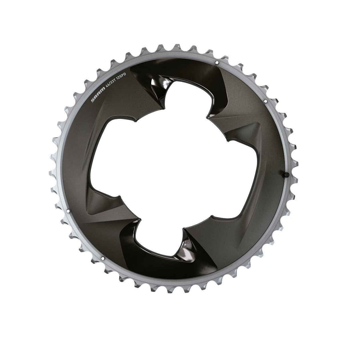 SRAM Force Road Chainring 46T 107BCD 2x12 Polar Grey with Cover Plate