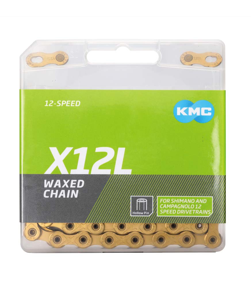 CHAIN KMC 12 SPEED X12 LIGHT WAX TI-GLD