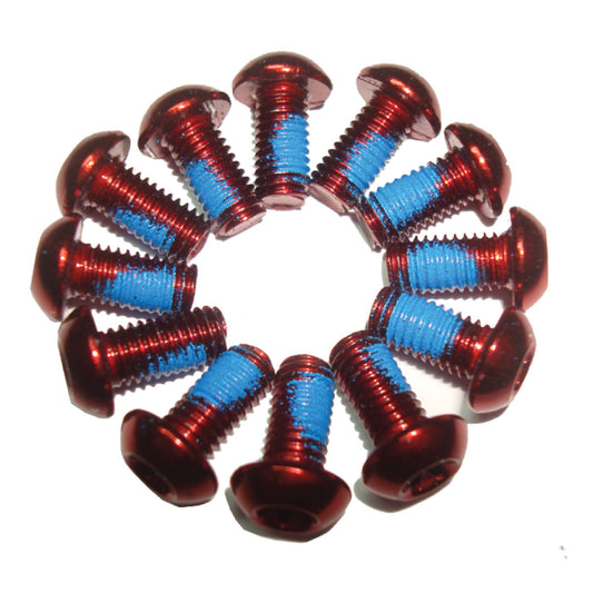 BRAKE ROTOR BOLTS RED STAINLESS 12PC