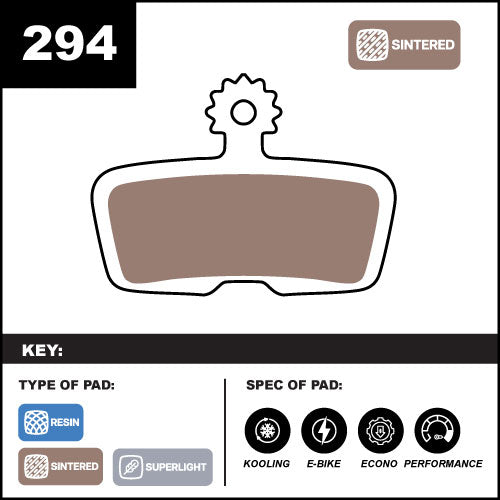 BRAKE PAD DISC SRAM SINTERED AZ-294S