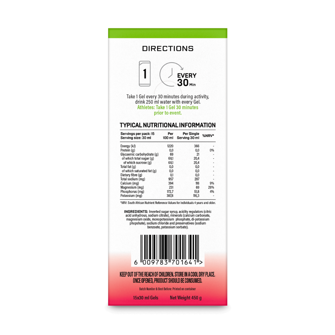Endurade Sport Gel – Raceday Raspberry 15 x 30ml