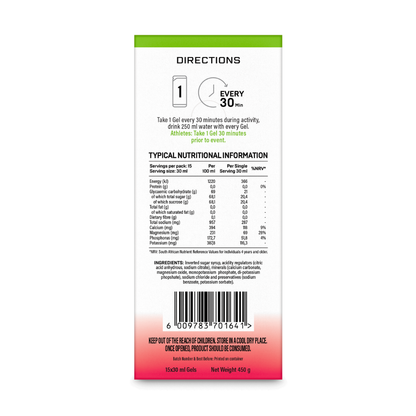 Endurade Sport Gel – Raceday Raspberry 15 x 30ml