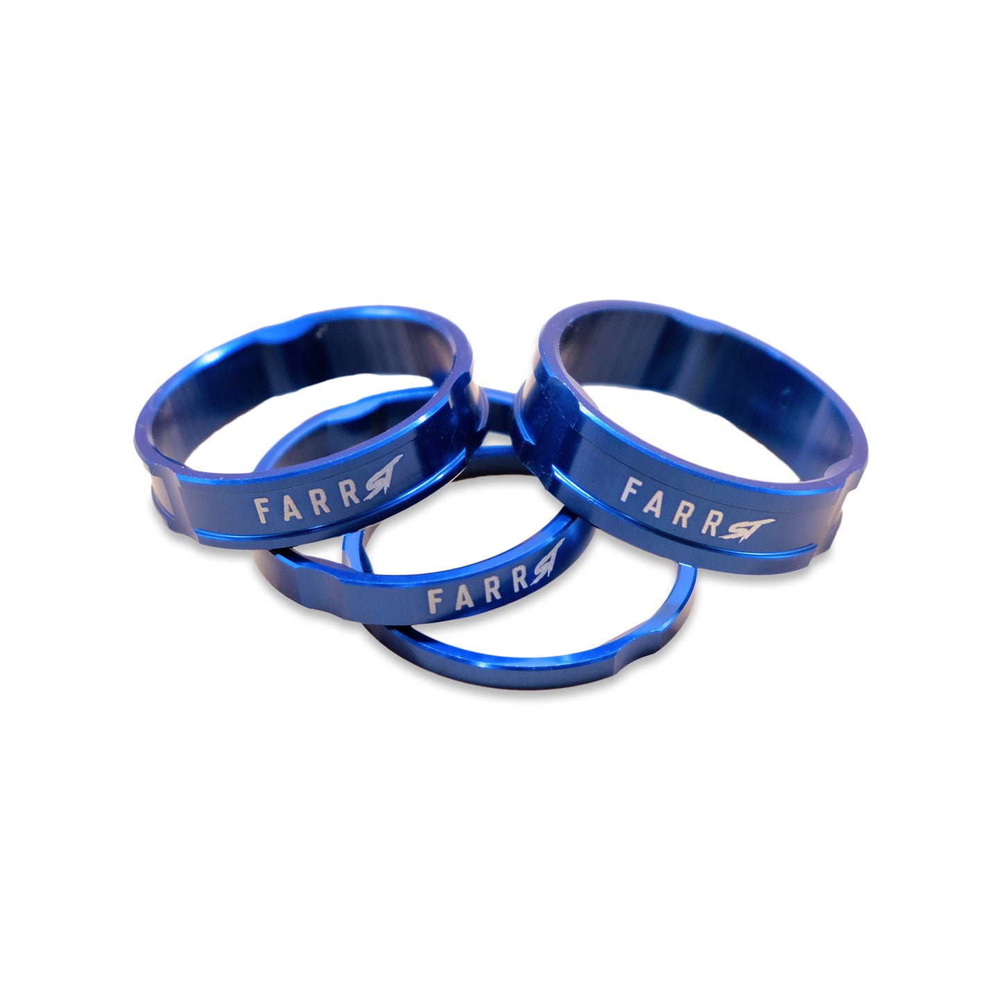 HEADSET SPACERS ALLOY 4PC BLUE