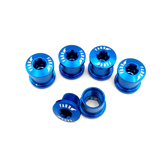 CHAINRING BOLTS FARR-ST 5PC BLUE