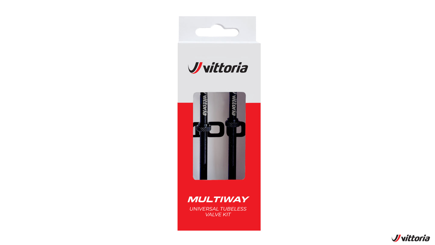 Vittoria Multiway tubeless valve alloy black 80mm (2 pcs)