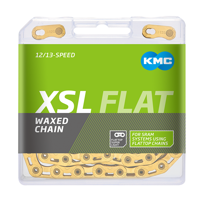 CHAIN KMC 12 SPEED X-FLAT LT WAX-TI-GLD