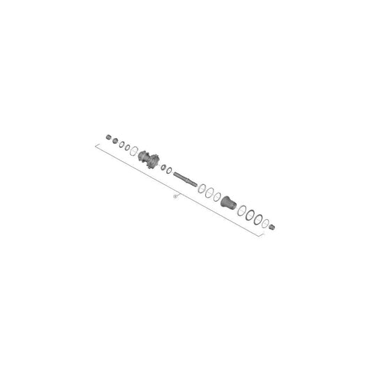 SHM WHR9270C36 REAR COMPLETE HUB AXLE