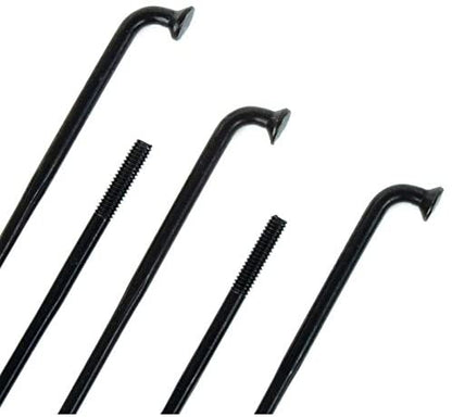 SPOKES DOUBLE BUTTED BLACK 258  W/O NIPPLES