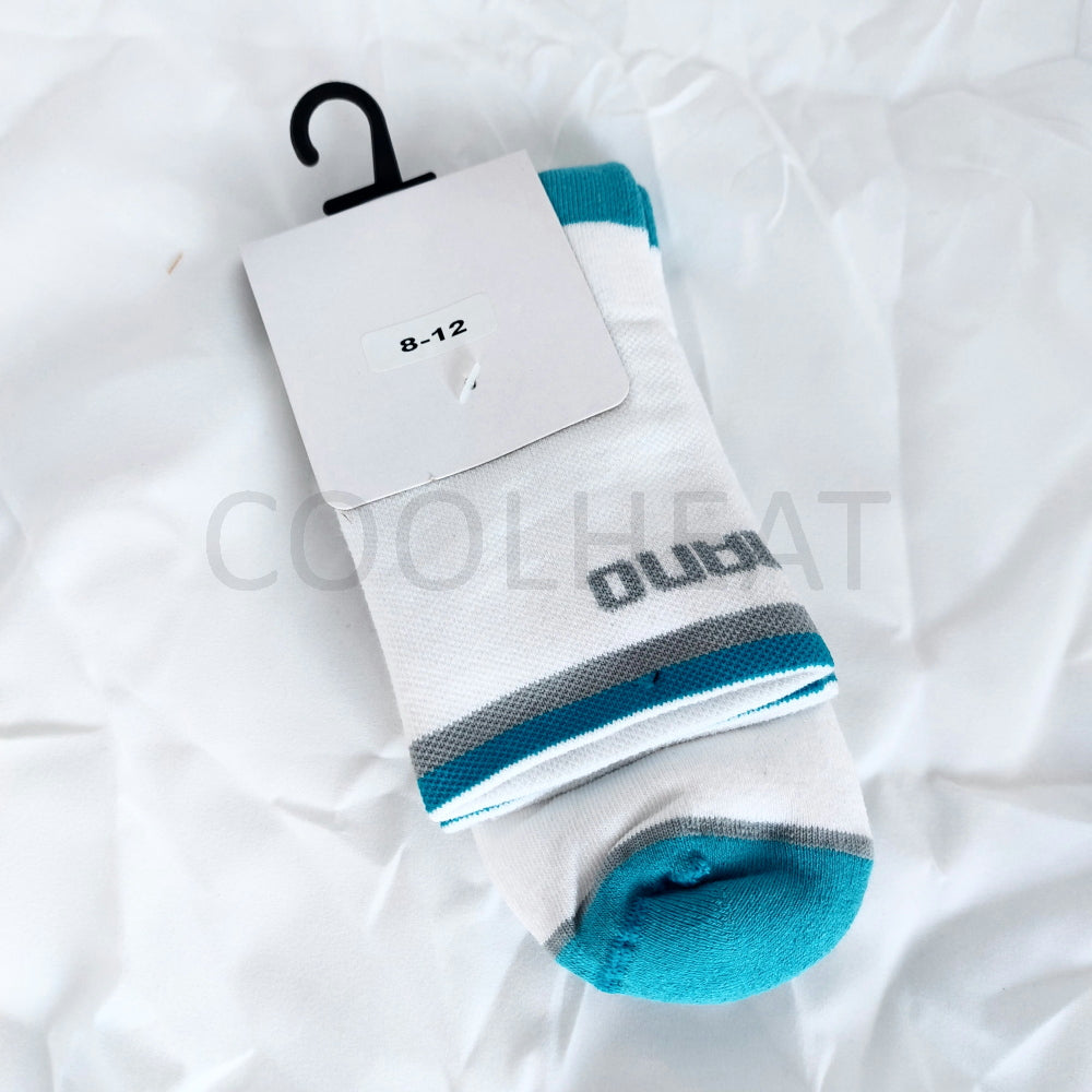 SHIMANO WHITE-BLUE 8-12  TALL SOCKS