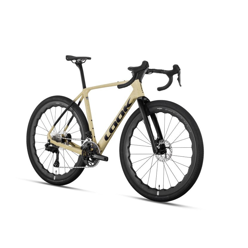 LOOK G85 Cezal – Shimano GRX Di2x12 / Fulcrum Soniq Wheels-Speckled Sand/Black Size XL