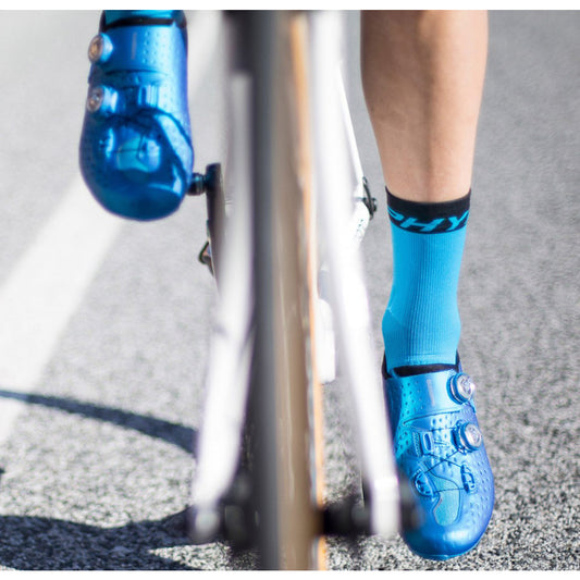 SHM S-PHYRE TALL SOCKS BLUE LGE (43-45)