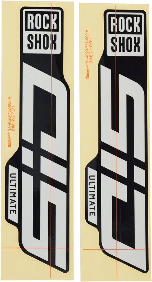 RockShox Fork Spare Decal Kit Sid Chrome/Black