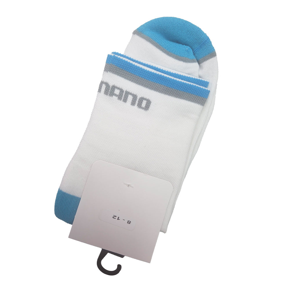 NEW SHIMANO WHITE-BLUE 8-12  TALL SOCKS