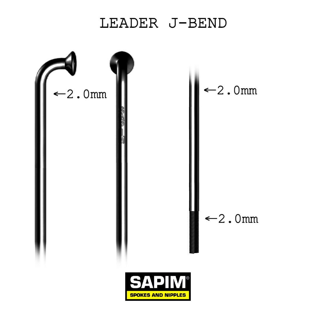 Sapim Leader J-Bend Spoke ilver | 296mm