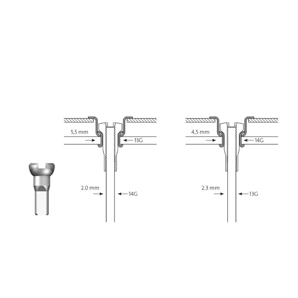 Sapim Polyax 13G Reduction Spoke Nipple