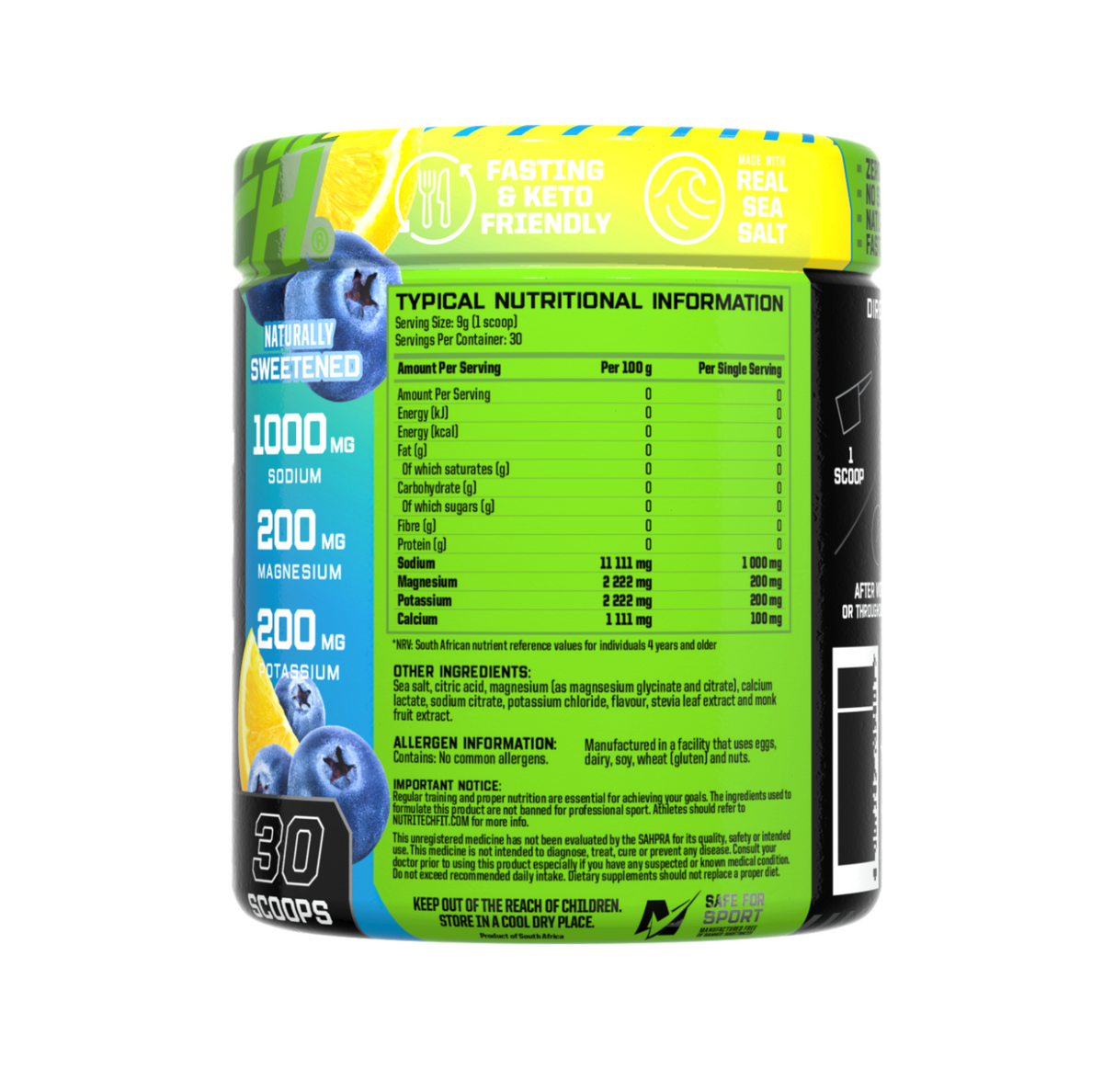 Nutritech Hydrate Electrolytes BB Lemonade 270g Tub