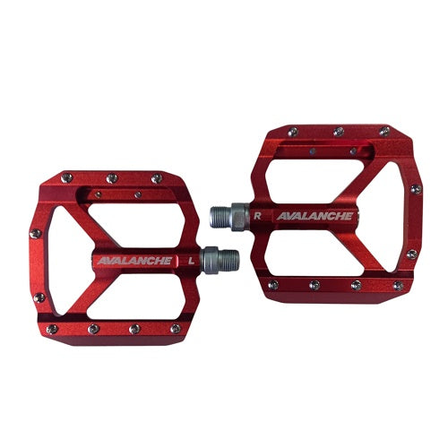 AVALANCHE FLAT OUT PLATFORM PEDALS RED