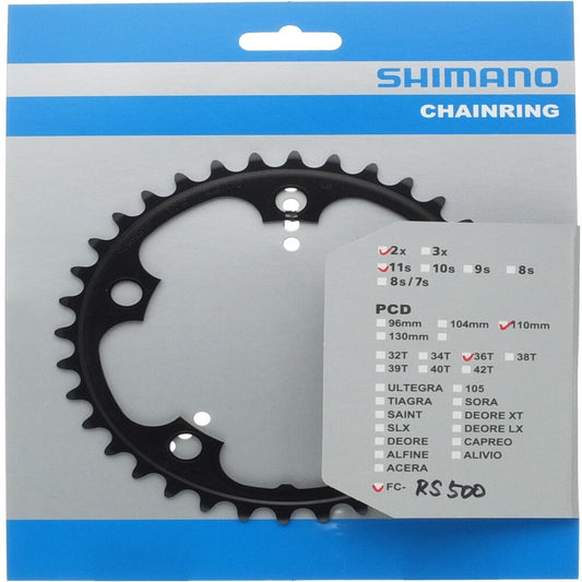 SHM FCRS500 36T-MJ CHAINRING BLACK
