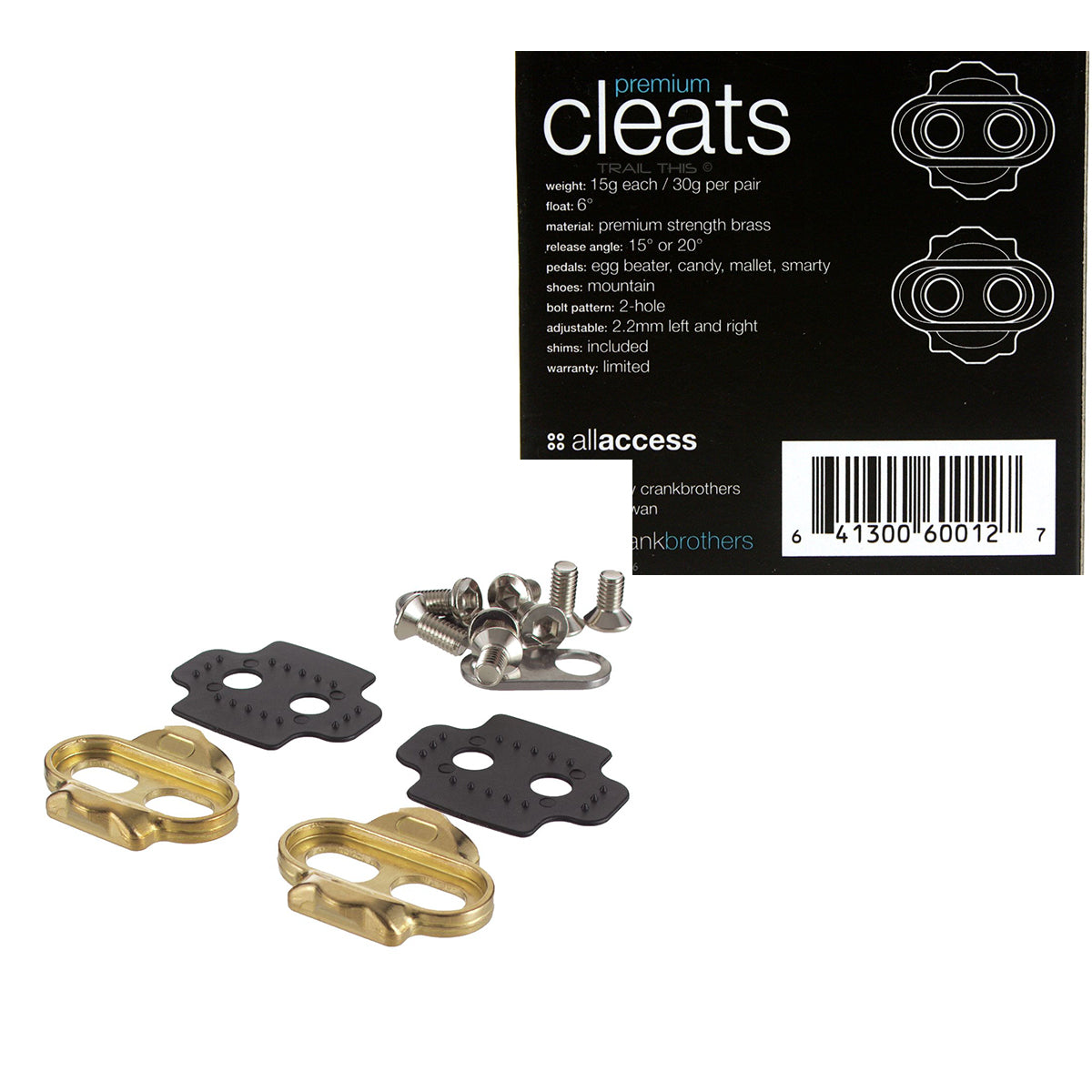 Crankbrothers Standard Release Cleat Kit - 6 Deg