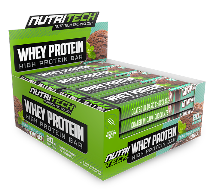 Nutritech Whey Protein Bars Peppermint Crunch 12 x 68g