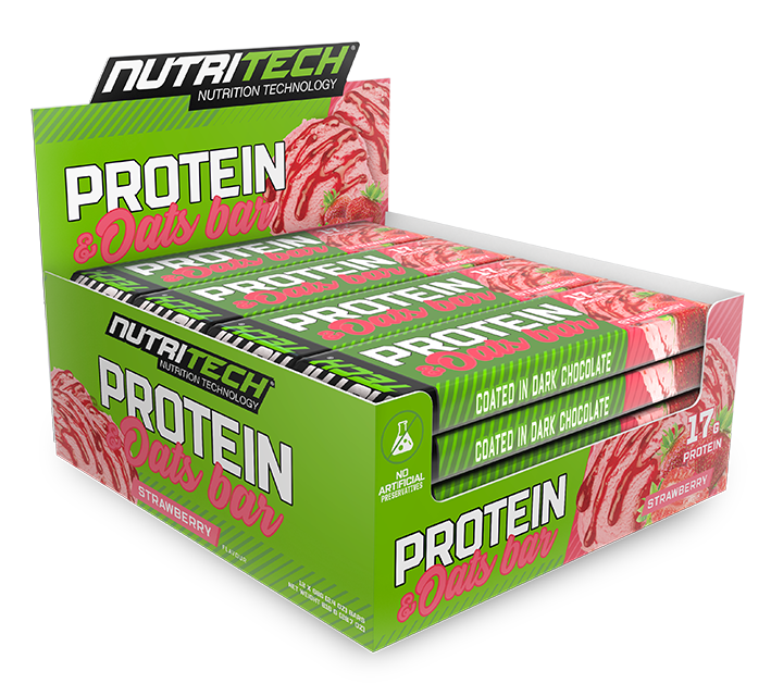 Nutritech Whey Protein Bars Strawberry Granola 12 x 68g