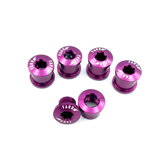 CHAINRING BOLTS FARR-ST 5PC PURPLE