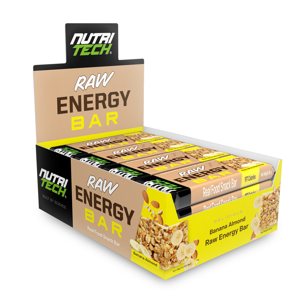 Endurade Raw Energy Bar Banana Almond 12 x 45g