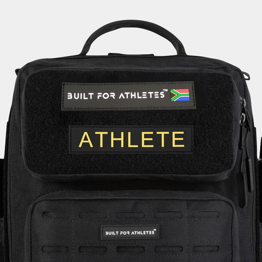 Athlete Patch Black Back & Yellow Text
