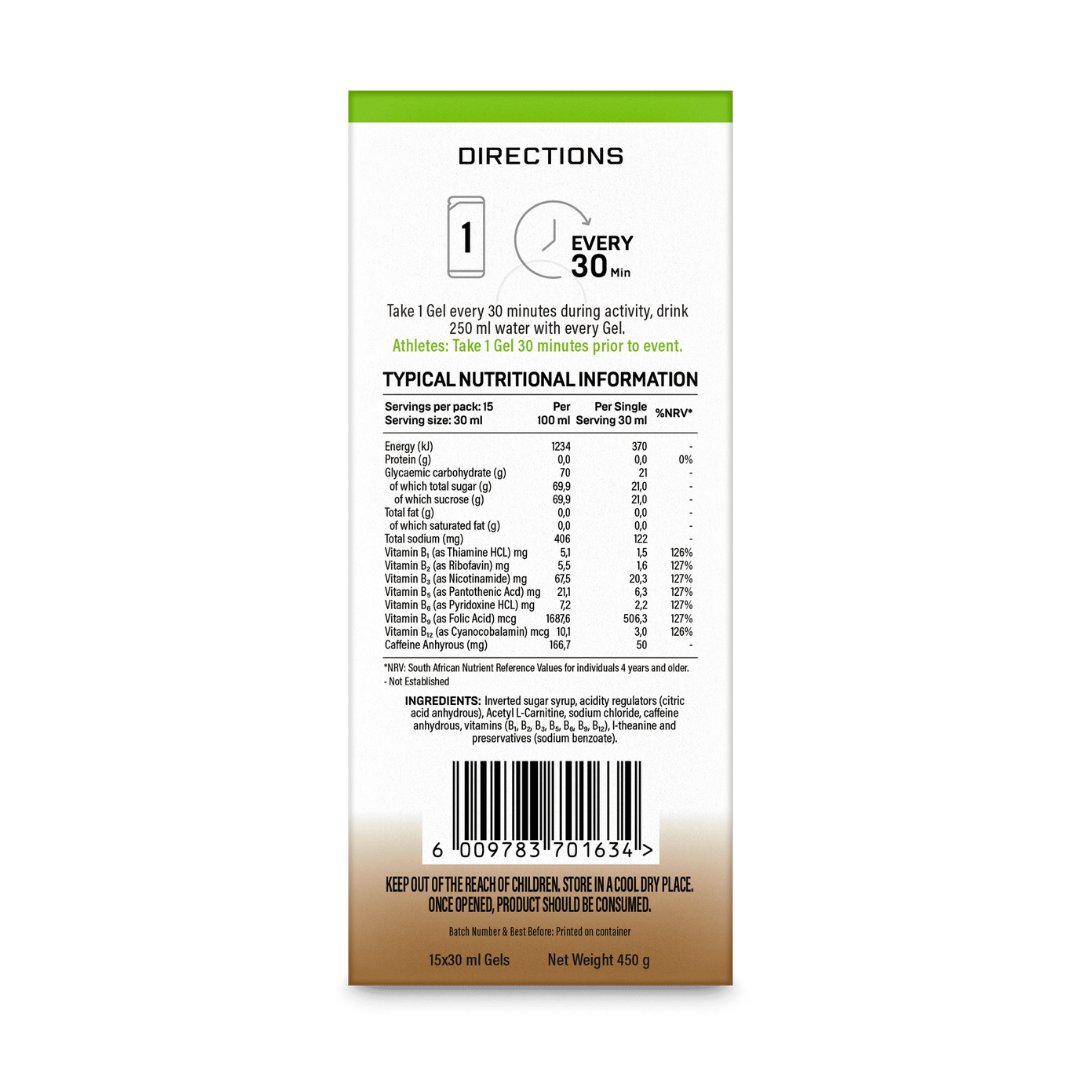 Endurade Energy Gel – Coffee Espresso 15 x 30ml