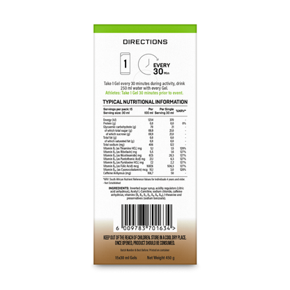 Endurade Energy Gel – Coffee Espresso 15 x 30ml