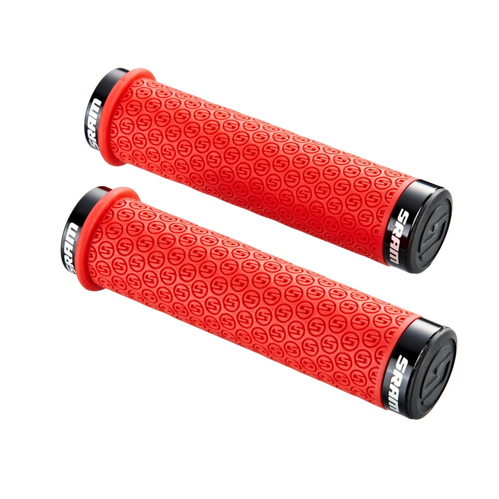 SRAM DH Silicone Locking Grips 139mm Black with Double Clamps and End Plugs